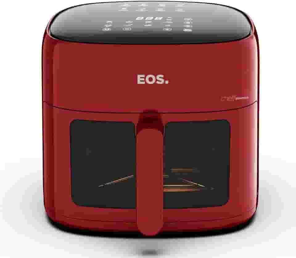 Fritadeira Sem Óleo Air Fryer Eos Chef Gourmet 6.2 Litros Compacta Digital Vermelho Eaf60v 110v
