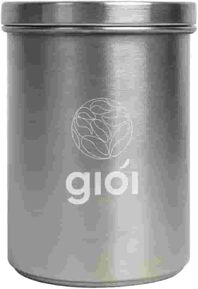 Giói Cafés Especiais - Pote Hermético em Inox, 600ml, Prata, para Café em Grãos ou Moído