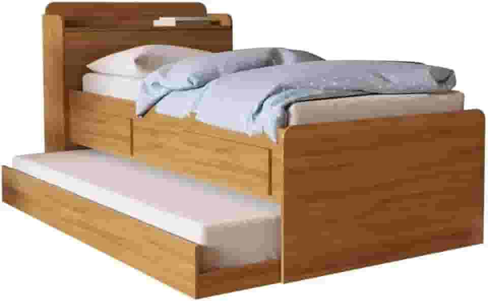 Bicama Solteiro Bibox Com Baú e 2 Gavetas Onix Robel Moveis - CAMARU