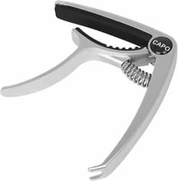 Capotraste Braçadeira Cromado Com Extrator de Pinos Para Violão e Guitarra