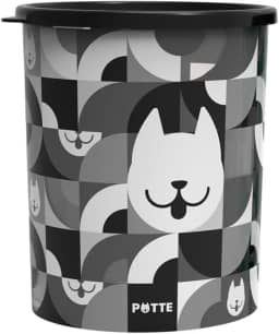 Pote Porta Ração Com Tampa 2.1L Multiuso (Preto)