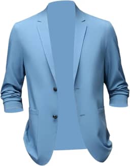 Blazer Masculino Casual em Tecido Leve para Eventos Sociais, Azul 3XL
