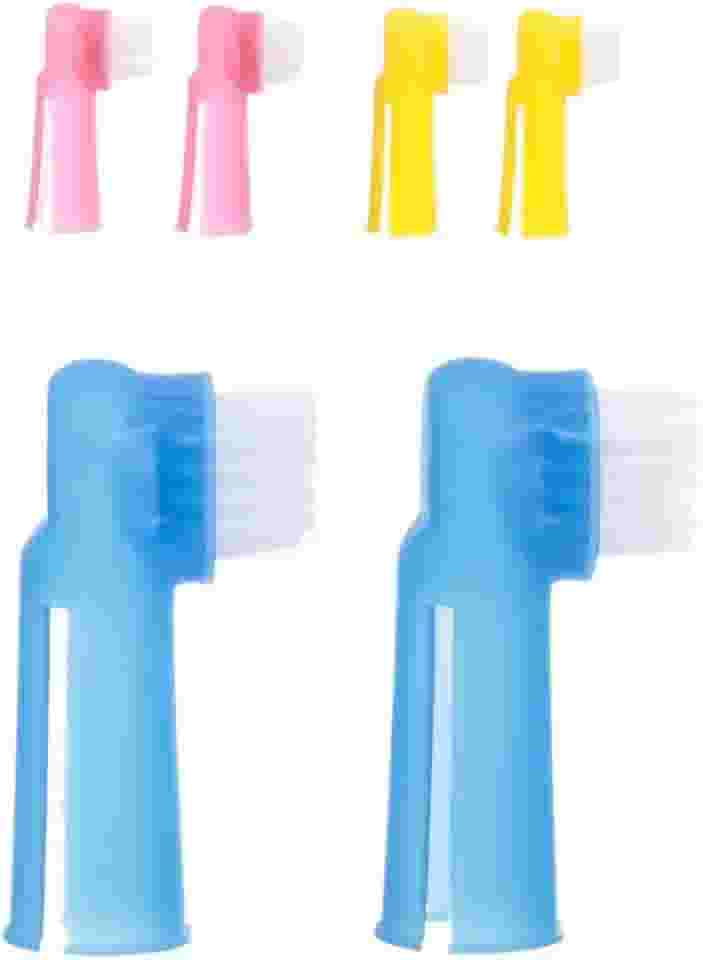 PET Escova Dental Para Cães E Gatos Kit Com 2 Unidades Cores Sortidas