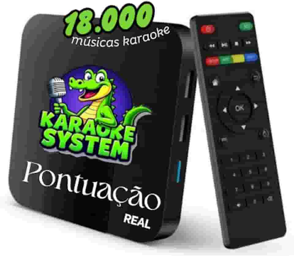 Karaoke System 18 mil Musicas Karaoke Com Pontuação Real, Fila de Espera e Alteração de Tonalidade
