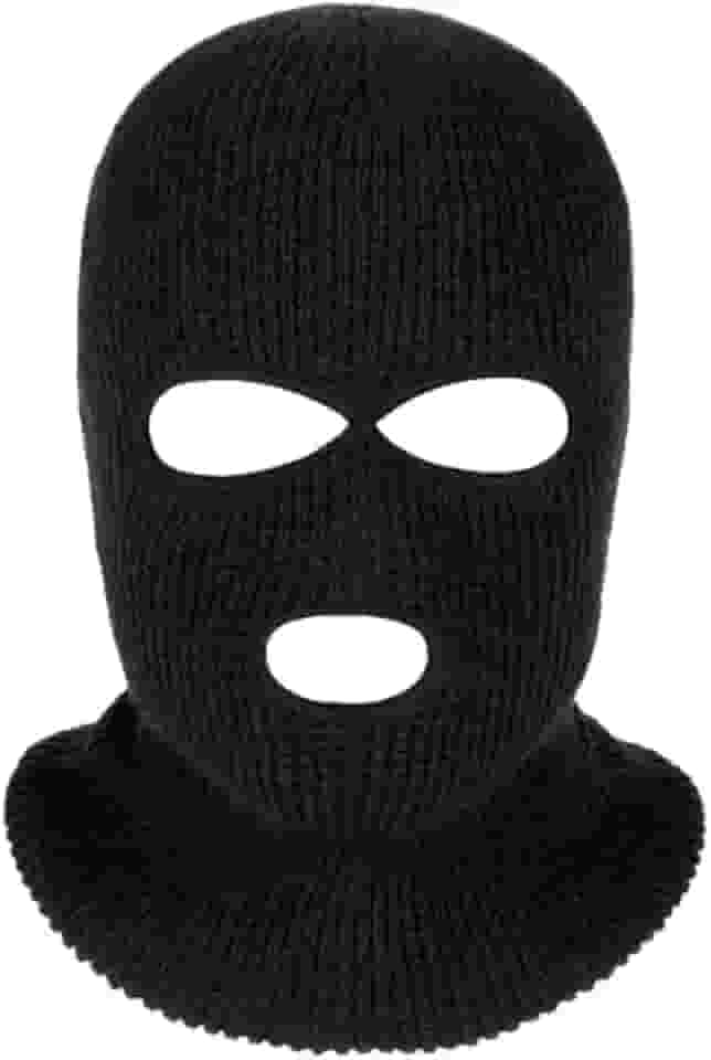Capuz Ninja Balaclava Preta 3 Furos, para Motoqueiros, Ciclistas