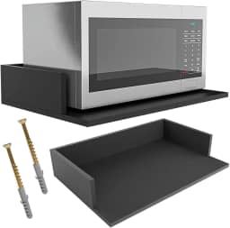 Suporte Microondas Multiuso 60cm Em Mdf Resistente 15mm Preto