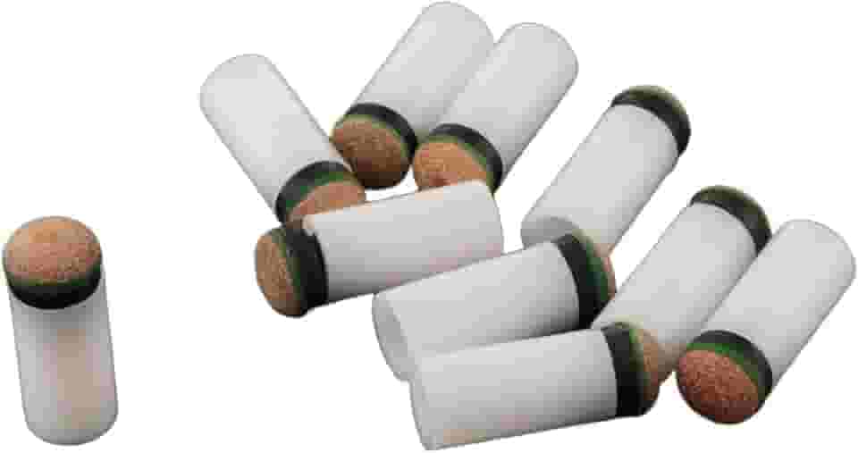 Conjunto de 10 ponteiras de encaixe para taco de bilhar, acessórios para jogos de sinuca, peças de reposição portáteis para tacos de bilhar.