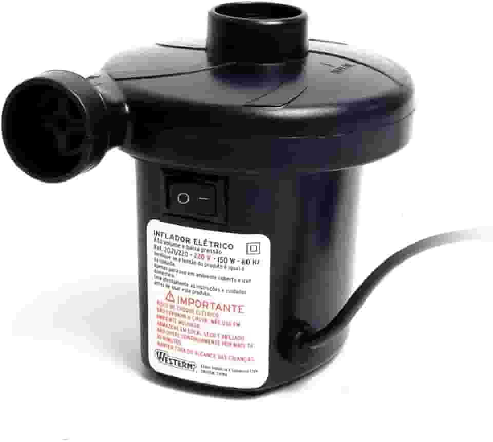 Western 2021/220 Bomba Inflar Elétrica, Preto, 220V
