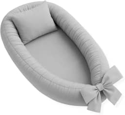 Ninho Redutor de Berço Micropercal 400 fios Cores Lisas (Cinza)