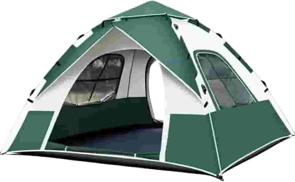 Barraca de Camping Automática, 2x1,5x1,2m, Verde, Impermeável, 1-2 Pessoas