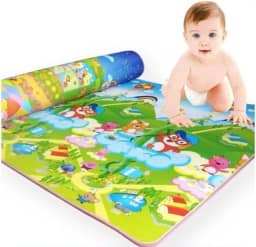 Tatame Infantil Dobrável 120x180cm | Tapete Térmico Educativo para Bebê e Criança | Estampas Coloridas e Portátil