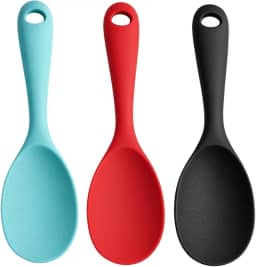 Jogo 03 Colheres de Silicone Cozinha Wellmix Cabo Curto Preparo Antiaderente Alta Durabilidade