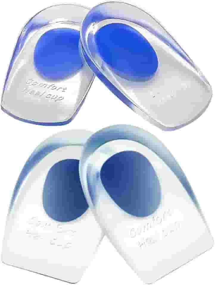 Kit 2 Pares Palmilha Calcanheira De Gel Silicone Protetora de Calcanhar Calçado Sapato Conforto e Alívio de Dor Calcanheira Em Gel Para Esporão De Calcâneo E Esporte Anti Impacto- Linha Premium