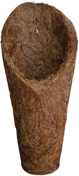 Vaso para Orquídeas em Fibra de Coco modelo Concha, tamanho 'M', Resistente à Água, Leve e Durável, para Jardinagem e Decoração