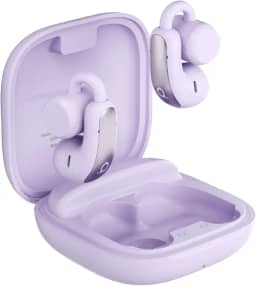 Fone de Ouvido Bluetooth Basike, Fone sem fio Bluetooth 5.3 com clipe, Condução Óssea, Cancelamento de Ruído, IPX5, Reprodução 28 Horas, Compatível com iOS, Android para Corrida e Fitness (Violeta)