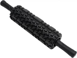 Rolo de Massagem Foam Roller com Bastão Liberação Miofascial Premium Rubber Fit