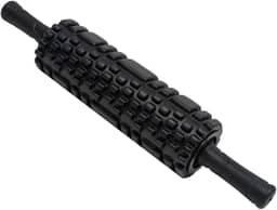 Rolo de Massagem Foam Roller com Bastão Liberação Miofascial Premium Rubber Fit
