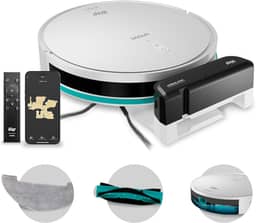 WAP Robô Aspirador de Pó ROBOT W1000 Mapeamento de Tempo Real GYRO, Base de Carregamento, Compatível com Alexa e Google