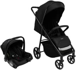 Carrinho de bebê Magno com Bebê Conforto Cor Preto Infanti