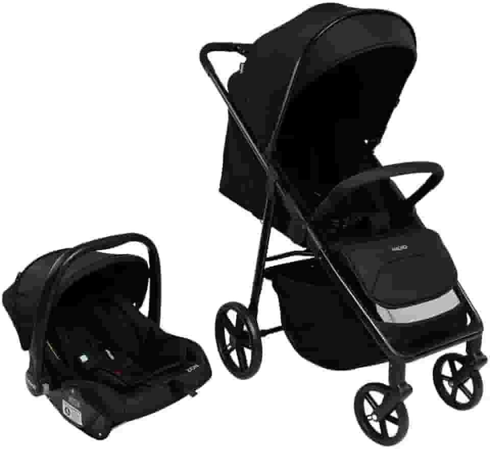 Carrinho de bebê Magno com Bebê Conforto Cor Preto Infanti