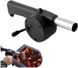 Soprador Acendedor Churrasqueira Fogão Lareira Carvão Manual Manivela Ventilador Fogo Rápido Gourmet