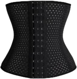 Cinta Modeladora Furadinha Redutora De Medidas Seca Barriga Tamanhos Elástica Compressão Abdominal Cintura Feminina Com 4 Níveis De Ajuste Academia Fitness (Nude, Pequeno, Cinta Modeladora)