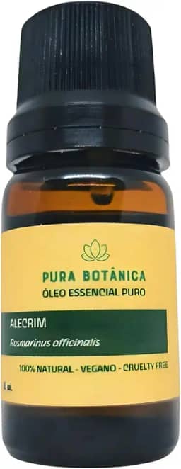 Óleo Essencial de Alecrim 100% Puro e Natural, Ideal para Aromaterapia, Difusor, Massagem, Cabelo - Pura Botânica