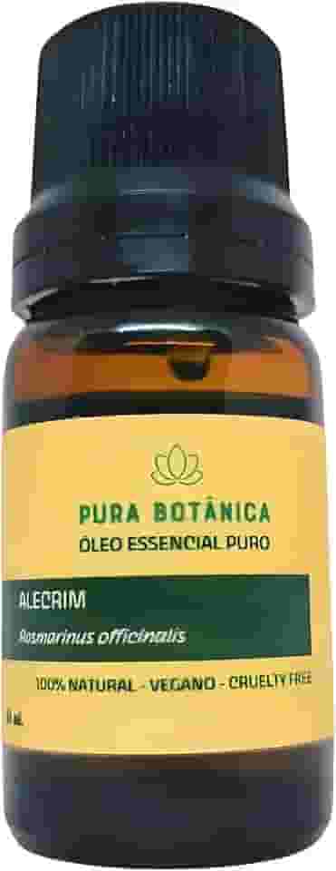 Óleo Essencial de Alecrim 100% Puro e Natural, Ideal para Aromaterapia, Difusor, Massagem, Cabelo - Pura Botânica
