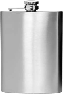 Cantil Inox de Bolso para Whisky 220 Ml Mimo Style Prata