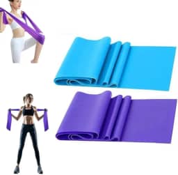Kit 2 Faixas Elasticas Thera Band Para Exercícios Fisicos Fisioterapia Alongametos Treino em Casa, Resistente
