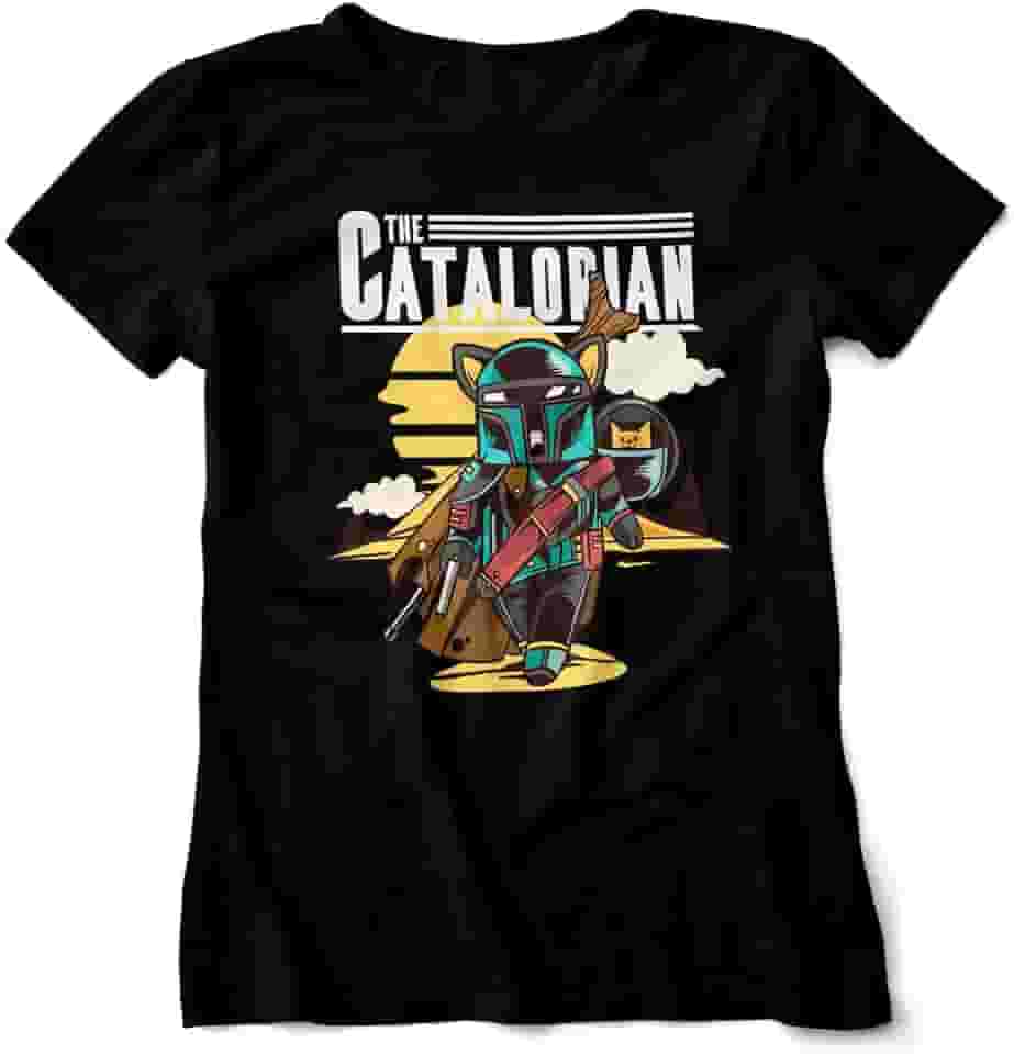 Camiseta Geek Feminina The Catalorian Mandalorian Cat 7 Cores