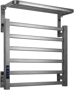 Toalheiro Elétrico Térmico 45x50 cm com Display Digital e Temporizador, 110V (Cinza Escuro)