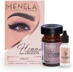 Menela Kit Henna Para Sobrancelhas 2,5g Preto