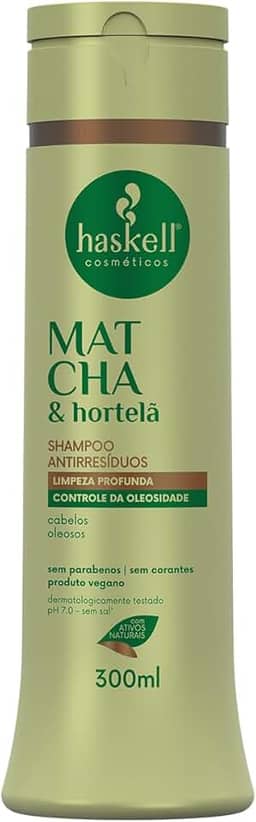 Haskell Shampoo Antirresíduos Matcha & Hortelã 300Ml