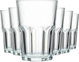 Kit de Copos de Vidro Sydney 350ml – Jogo com 6 ou 12 Peças, Design Robusto e Elegante, Vidro Reforçado 4mm para Drinks, Sucos e Whisky