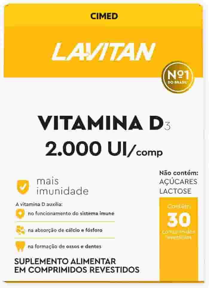 LAVITAN VITAMINA D 2.000UI COMP REV X 30, Laranja, Pequeno