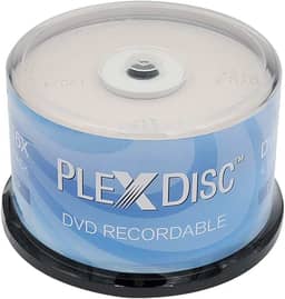 PlexDisc Disco de Mídia Gravável com Marca de Logotipo Dvd-R 4,7 Gb 16X - Eixo de 50 Discos (Ffp) 632-814-Bx