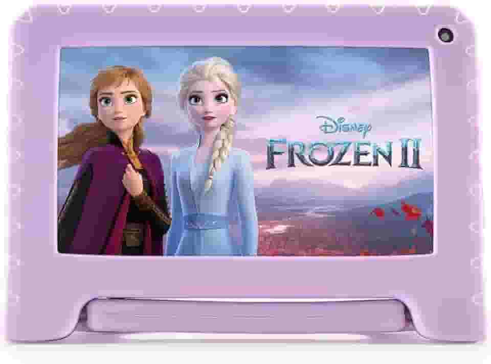 Tablet Infantil Frozen II com Controle Parental 4GB RAM + 64GB + Tela 7 pol + Case + Wi-fi + Android 13 + Quad Core Multi - NB416