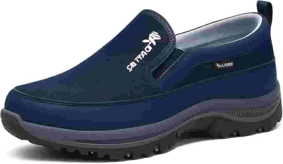 Tênis Casual Masculino para Trilha, Couro Premium, Cano Baixo, Solado Outdoor, Confortável, Estilo Oxford, Todas as Estações