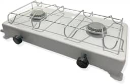 Fogão Portátil Camping Duas Bocas A Gás Branco