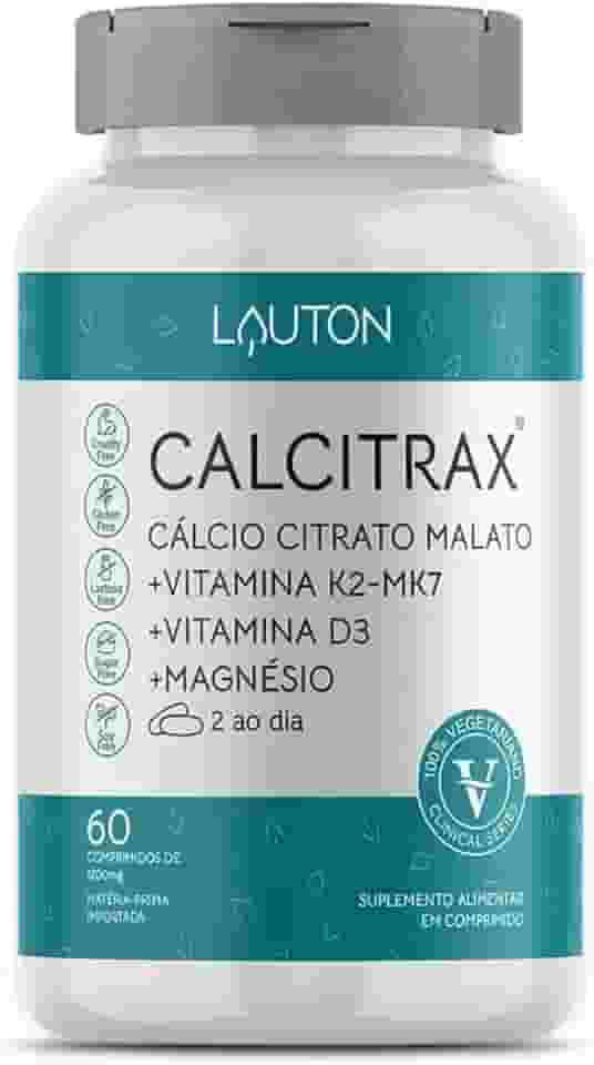 Cálcio Citrato Malato + K2 + D3 + Magnésio - Calcitrax ® 60 Cps - Lauton