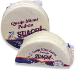 Queijo Minas Padrão Suçuí - Inteiro 800g ou Meia Lua 400g | Produzido em Minas Gerais | Textura Cremosa e Sabor Suave | Ideal para Cafés, Lanches, Sanduíches e Tábuas de Frios | Produto Autêntico com Selo SIF (PEÇA 400G)