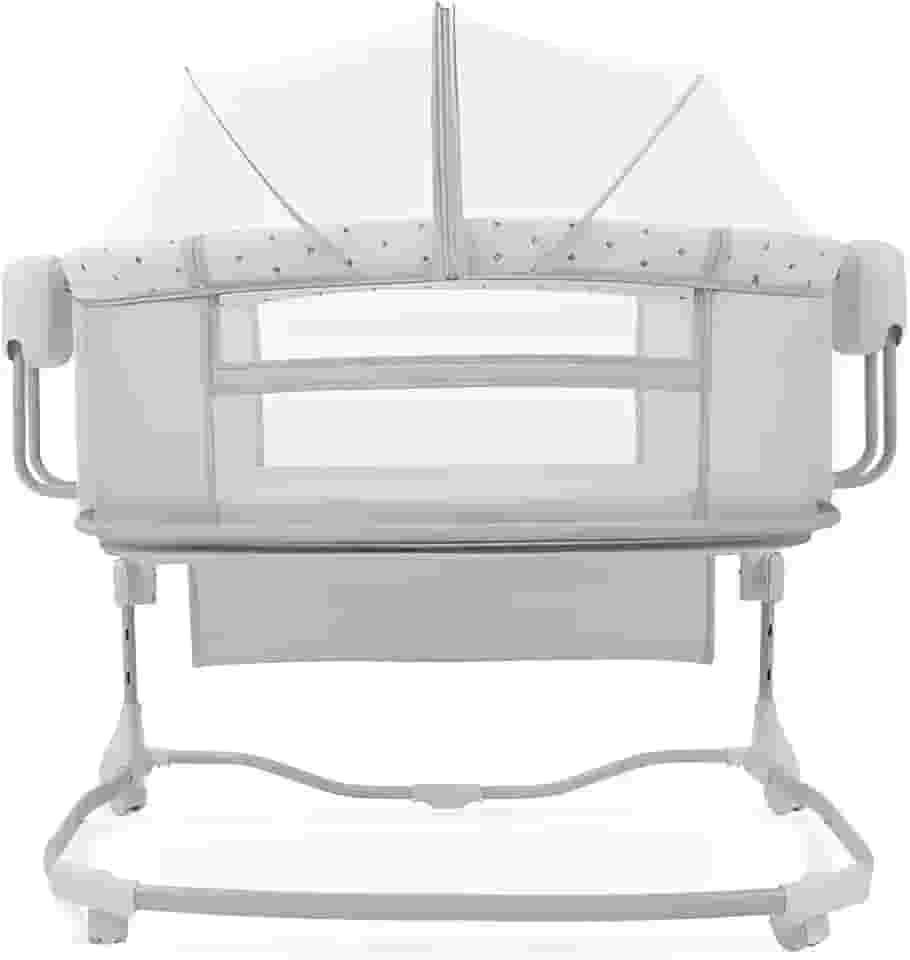 Mastela - BERÇO BLUETOOTH BALANÇO AUTOMÁTICO DUAS ALTURAS CINZA ESTAMPADO