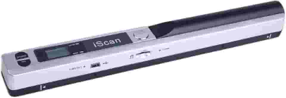 AOZBZ Scanner portátil de documentos – Scanner portátil 900DPI Scanner de imagem varinha de digitalização A4 colorido Photo Mobile Scanner Handy Scanner, formato JPG/PDF, com cartão SD de 16G (prata)
