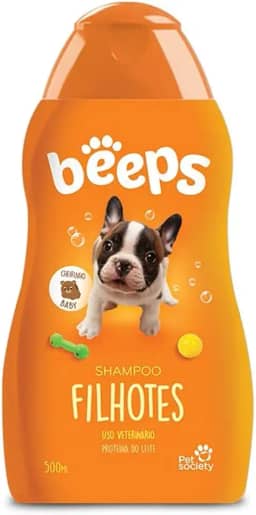 Beeps Shampoo Filhotes 500ml Beeps para Cães, Pet Society