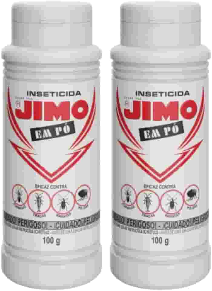 Kit com 2 Inseticida Jimo em Pó Elimina Formigas Traças Baratas Pulgas Formigas De Longa Duração