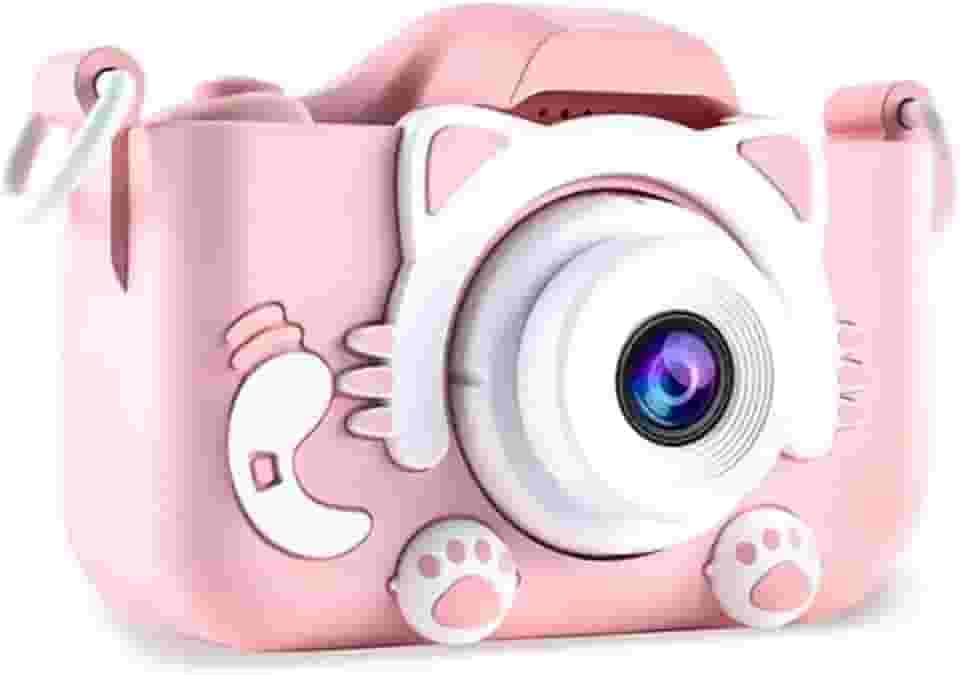 Máquina Fotográfica Infantil Digital – Vídeos HD, Fotos 13 MP, Tela 2″, 4× Zoom, Jogos, Bateria Recarregável USB - YASDA (ROSA)