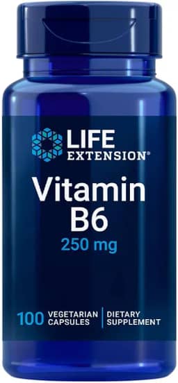 Vitamina B6 100 Caps, Made In USA/Importado