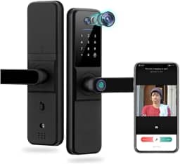 Fechadura Digital Eletronica Casa Wi-fi Com Camera, Biometria, Tag