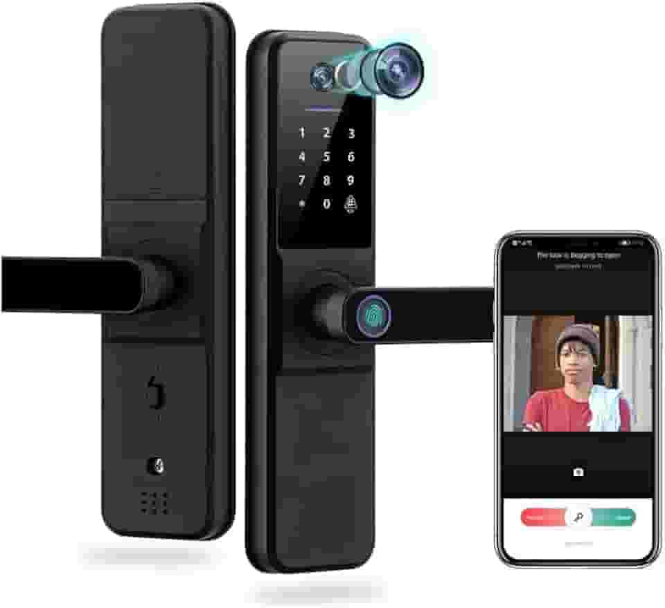 Fechadura Digital Eletronica Casa Wi-fi Com Camera, Biometria, Tag